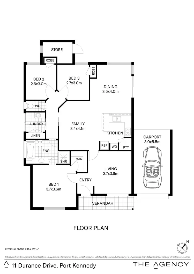 Floorplan of Homely house listing, 11 Durance Drive, Port Kennedy WA 6172