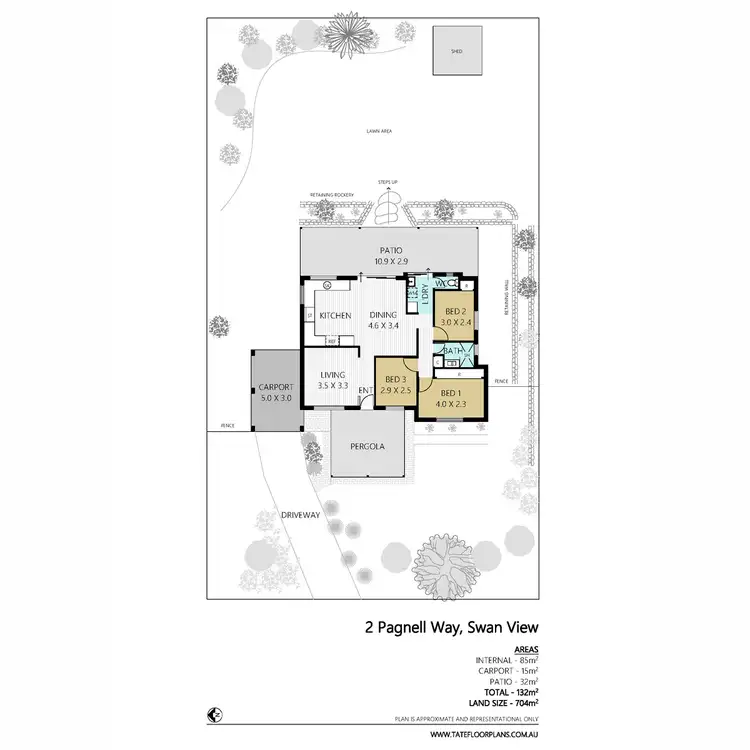 Floorplan of Homely house listing, 2 Pagnell Way, Swan View WA 6056