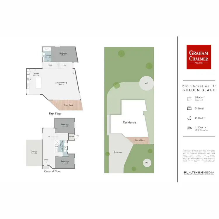 Floorplan of Homely house listing, 218 Shoreline Drive, Golden Beach VIC 3851