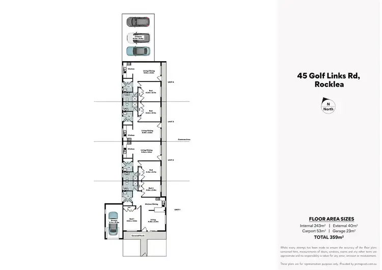 Floorplan of Homely block of units listing, 45 Golf Links Road, Rocklea QLD 4106