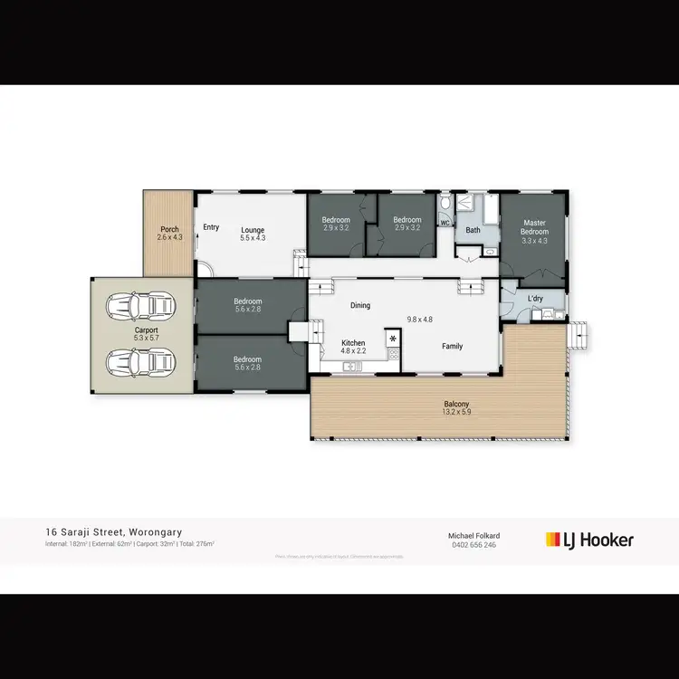 Floorplan of Homely house listing, 16 Saraji Street, Worongary QLD 4213