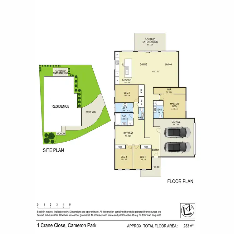 Floorplan of Homely house listing, 1 Crane Close, Cameron Park NSW 2285