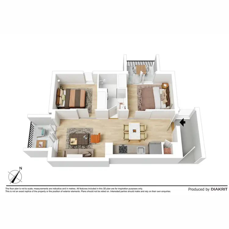 Floorplan of Homely apartment listing, 504/518 Swanston Street, Carlton VIC 3053