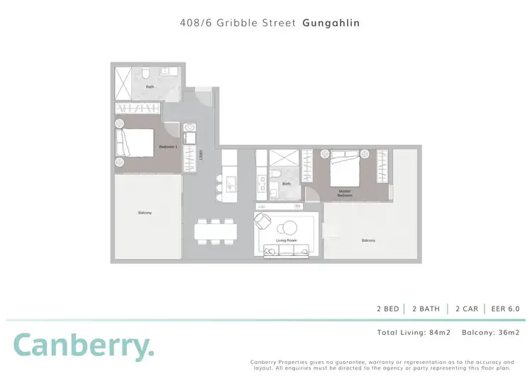 Floorplan of Homely apartment listing, 408/6 Gribble Street, Gungahlin ACT 2912