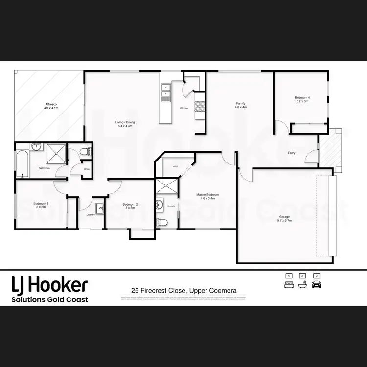 Floorplan of Homely house listing, 25 Firecrest Close, Upper Coomera QLD 4209