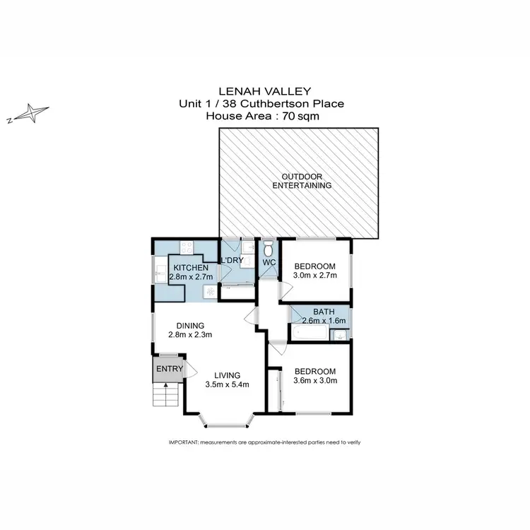 Floorplan of Homely unit listing, 1/38 Cuthbertson Avenue, Lenah Valley TAS 7008