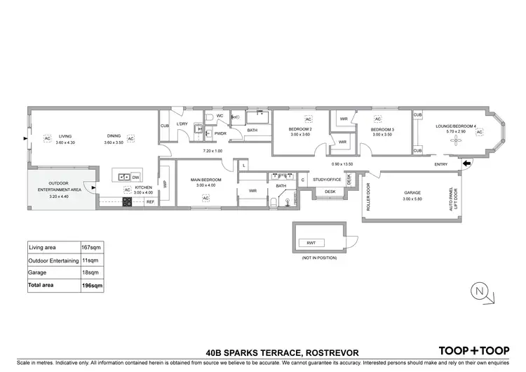 Floorplan of Homely house listing, 40B Sparks Terrace, Rostrevor SA 5073