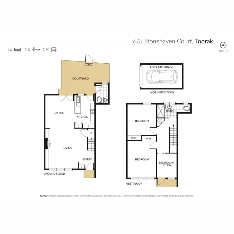 Floorplan of Homely apartment listing, 6/3 Stonehaven Court, Toorak VIC 3142