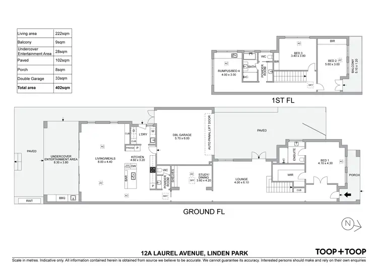 Floorplan of Homely house listing, 12A Laurel Avenue, Linden Park SA 5065