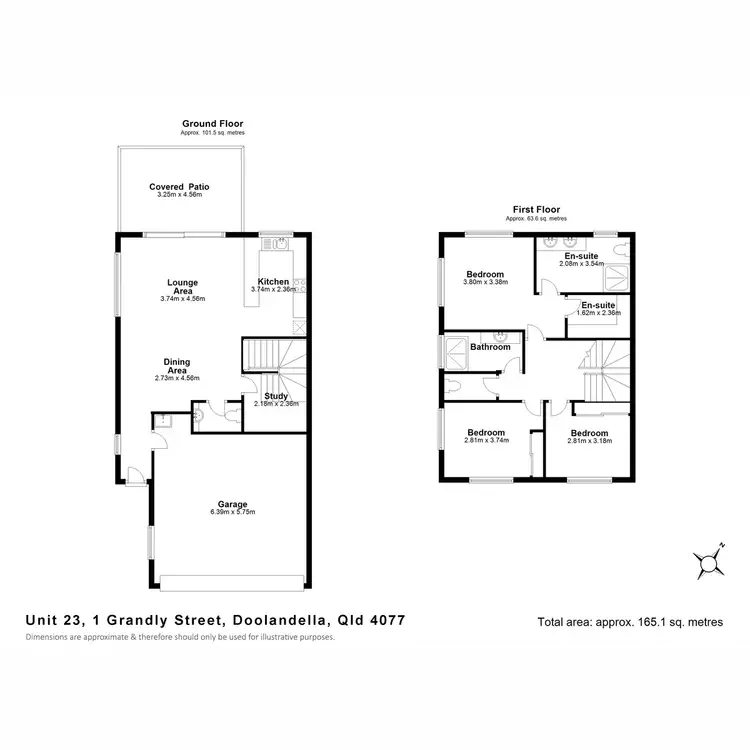 Floorplan of Homely townhouse listing, 23/1 Grandly Street, Doolandella QLD 4077