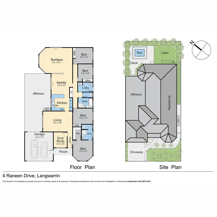 Floorplan of Homely house listing, 4 Raneen Drive, Langwarrin VIC 3910