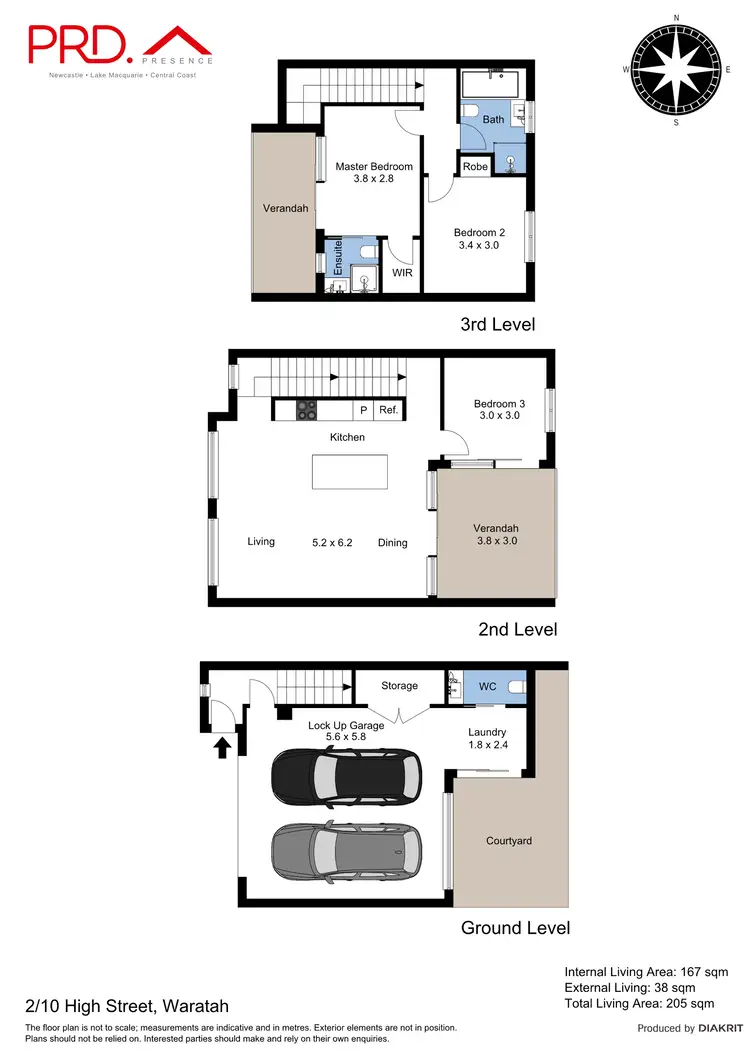 Floorplan of Homely townhouse listing, 2/10 High Street, Waratah NSW 2298