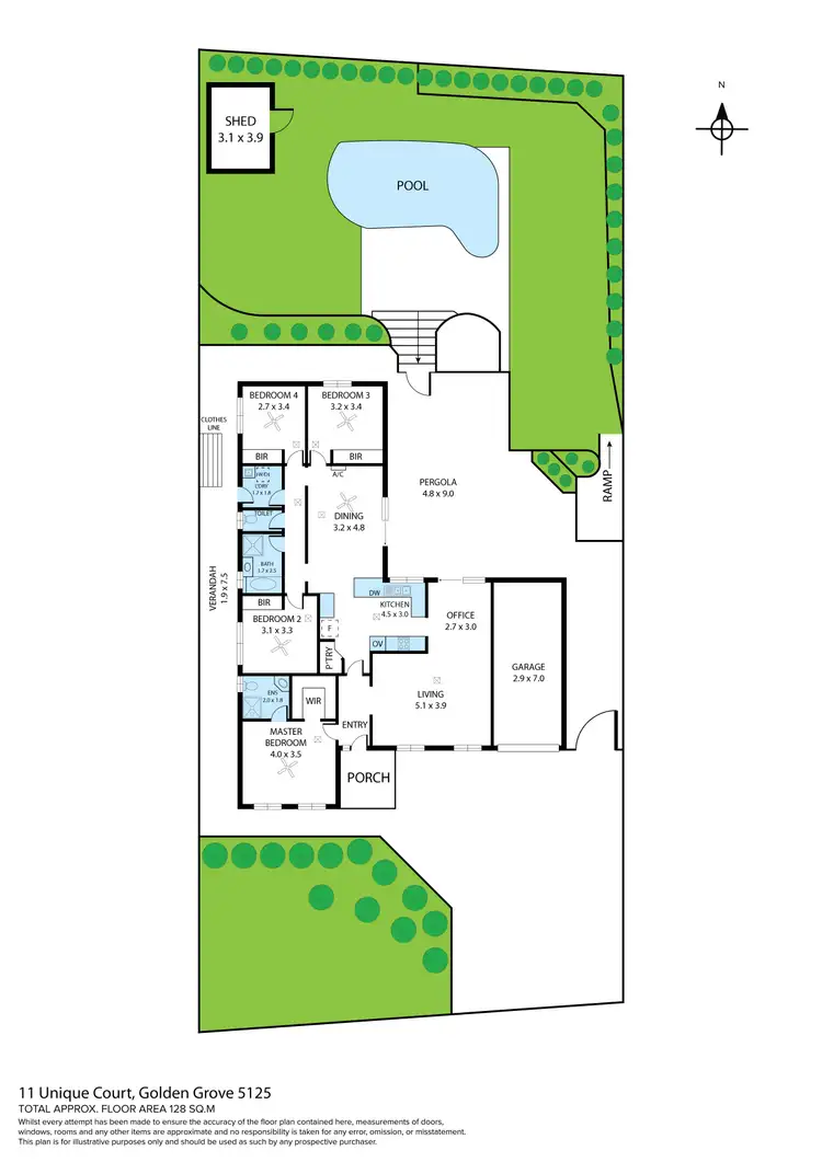 Floorplan of Homely house listing, 11 Unique Court, Golden Grove SA 5125