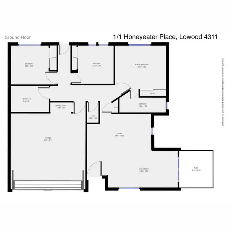 Floorplan of Homely house listing, 1/1 Honeyeater Place, Lowood QLD 4311