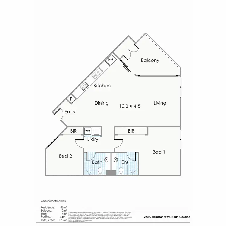 Floorplan of Homely apartment listing, 22/22 Heirisson Way, North Coogee WA 6163