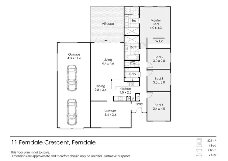 Floorplan of Homely house listing, 11 Ferndale Crescent, Ferndale WA 6148