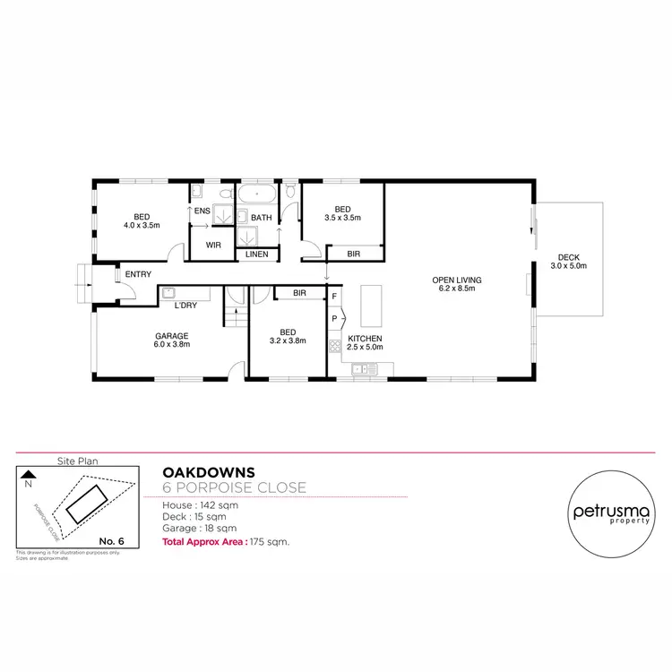 Floorplan of Homely house listing, 6 Porpoise Close, Oakdowns TAS 7019