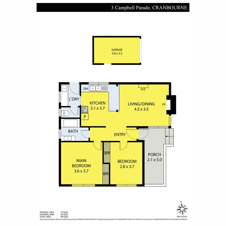 Floorplan of Homely house listing, 3 Campbell Parade, Cranbourne VIC 3977