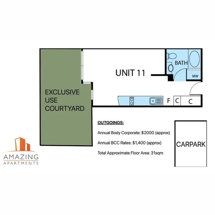 Floorplan of Homely apartment listing, 11/56 Moreton Street, New Farm QLD 4005