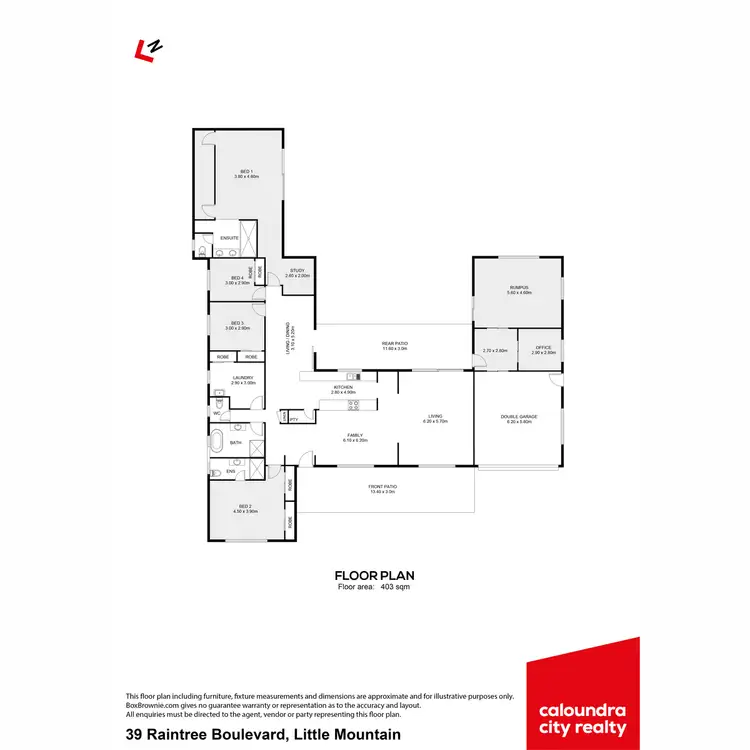 Floorplan of Homely house listing, 39 Raintree Boulevard, Little Mountain QLD 4551