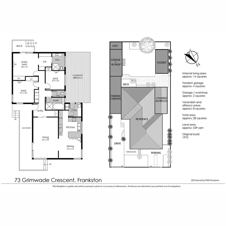 Floorplan of Homely house listing, 73 Grimwade Crescent, Frankston VIC 3199