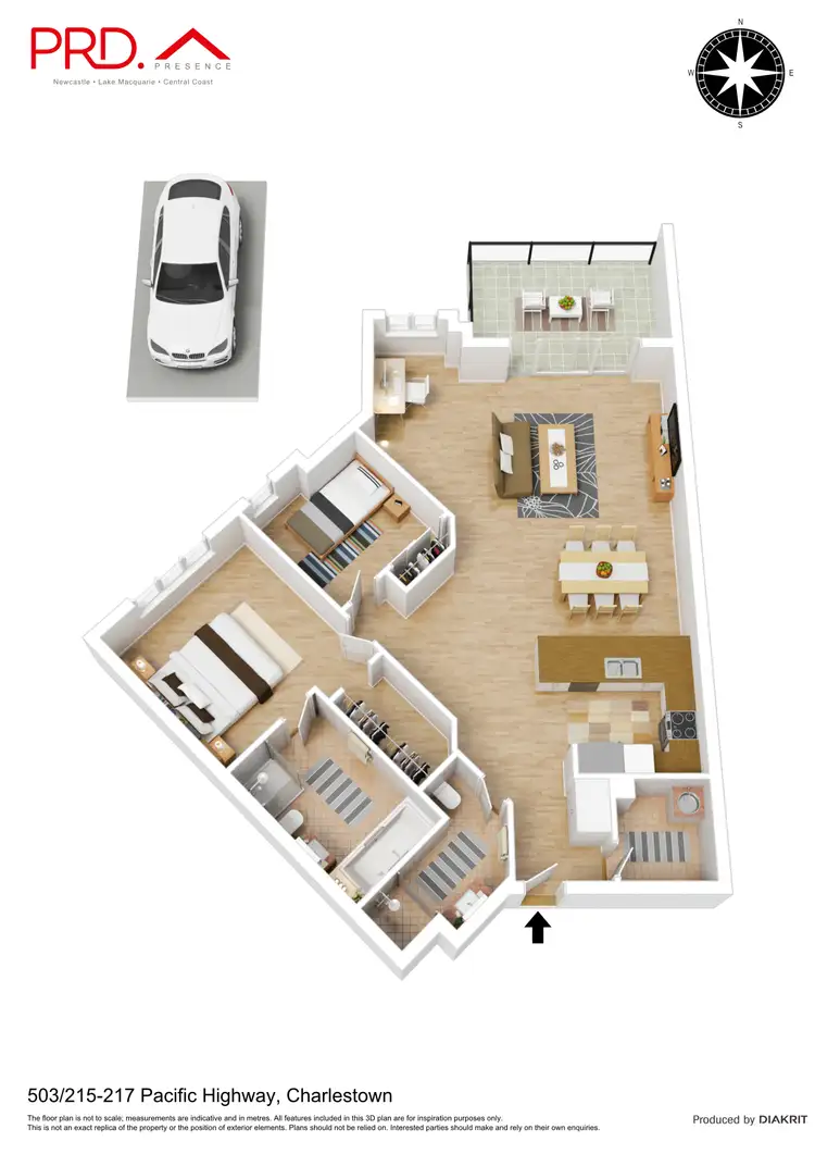 Floorplan of Homely unit listing, 503/215-217 Pacific Highway, Charlestown NSW 2290