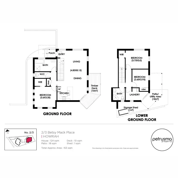 Floorplan of Homely unit listing, 2/3 Betsy Mack Place, Howrah TAS 7018