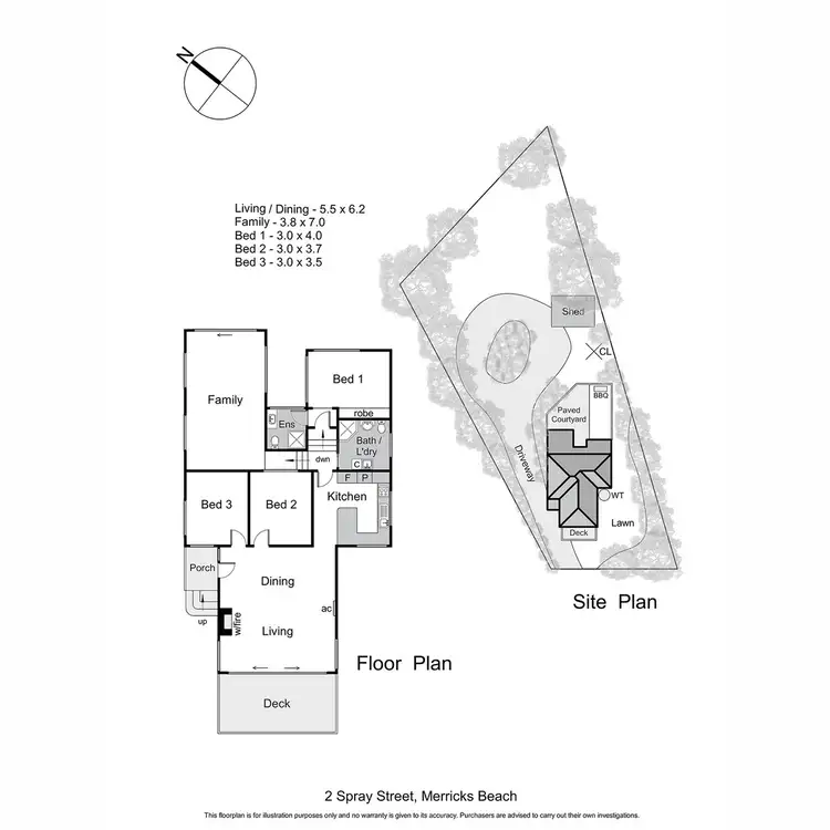 Floorplan of Homely house listing, 2 Spray Street, Merricks Beach VIC 3926