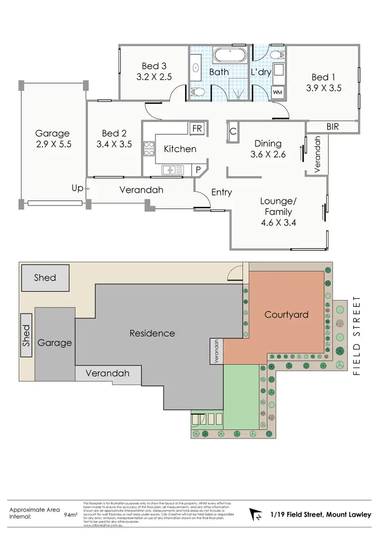 Floorplan of Homely house listing, 1/19 Field Street, Mount Lawley WA 6050