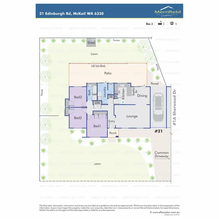 Floorplan of Homely unit listing, 21 Edinburgh Road, Mckail WA 6330