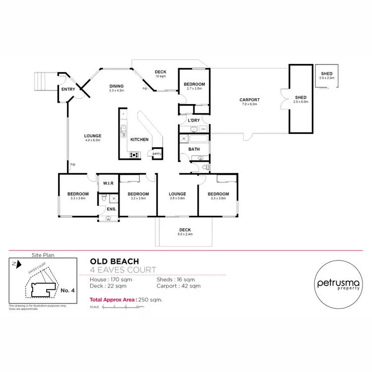 Floorplan of Homely house listing, 4 Eaves Court, Old Beach TAS 7017