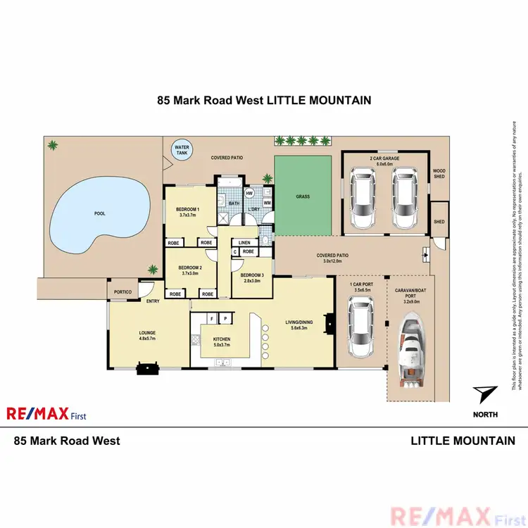 Floorplan of Homely house listing, 85 Mark Road West, Little Mountain QLD 4551