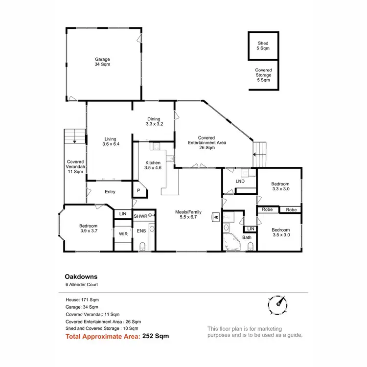 Floorplan of Homely house listing, 6 Allender Court, Oakdowns TAS 7019