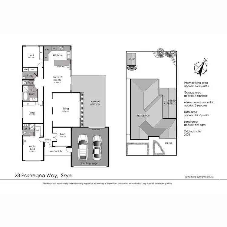 Floorplan of Homely house listing, 23 Postregna Way, Skye VIC 3977