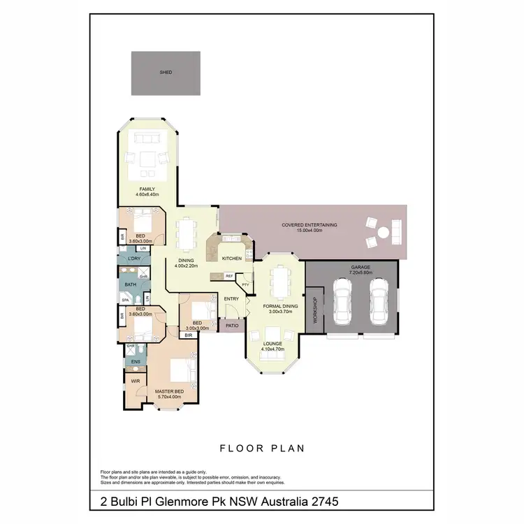 Floorplan of Homely house listing, 2 Bulbi Place, Glenmore Park NSW 2745