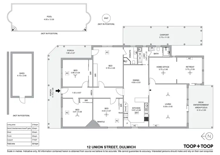 Floorplan of Homely house listing, 12 Union Street, Dulwich SA 5065