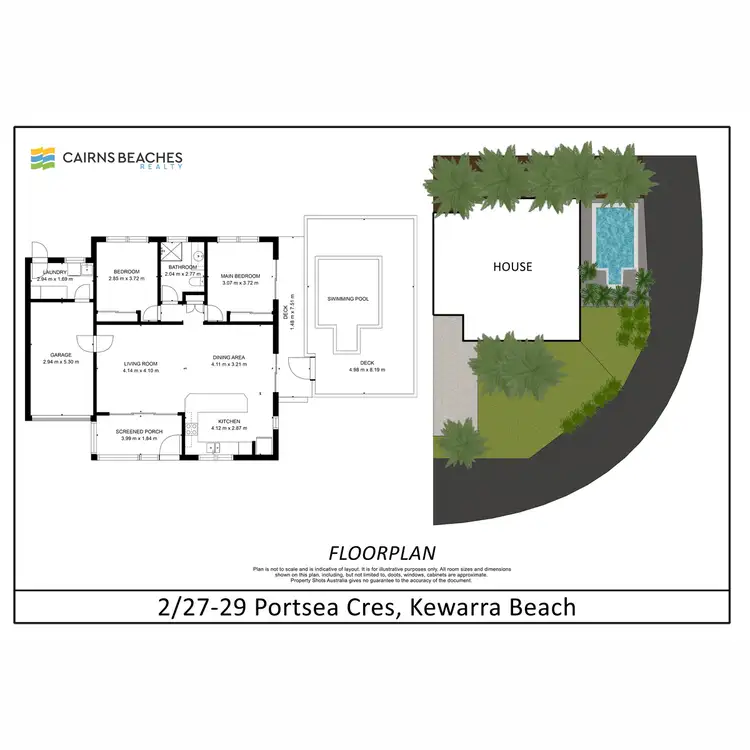 Floorplan of Homely semi-detached listing, 2/27 - 29 Portsea Crescent, Kewarra Beach QLD 4879
