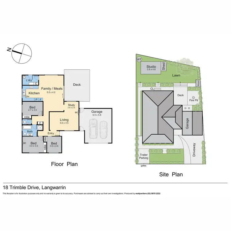 Floorplan of Homely house listing, 18 Trimble Drive, Langwarrin VIC 3910