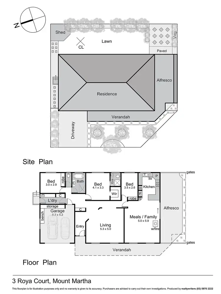 Floorplan of Homely house listing, 3 Roya Court, Mount Martha VIC 3934