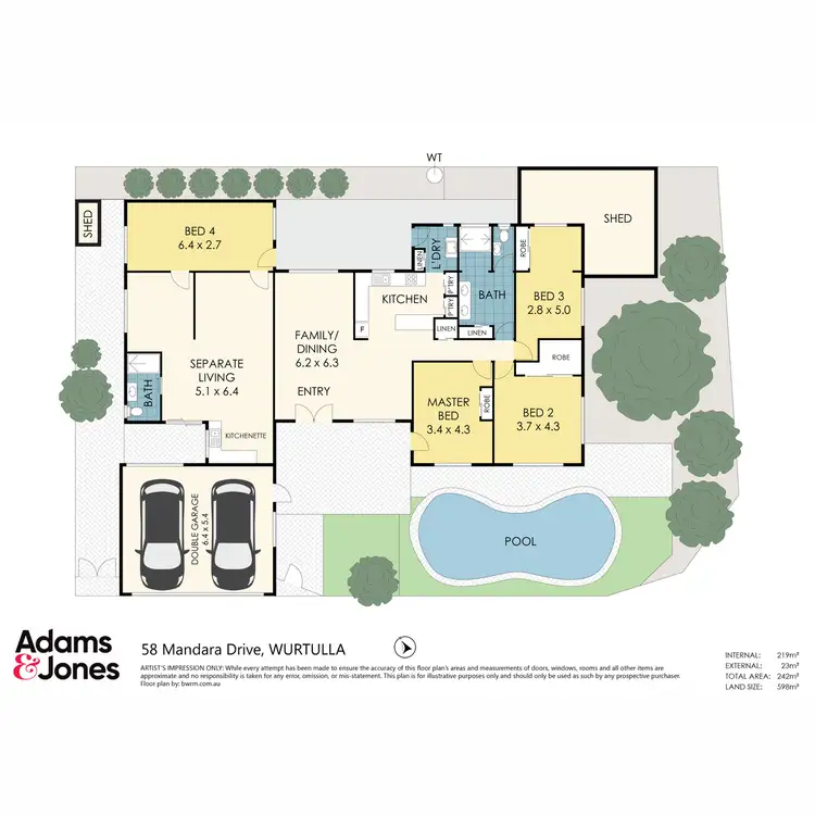 Floorplan of Homely house listing, 58 Mandara Drive, Wurtulla QLD 4575