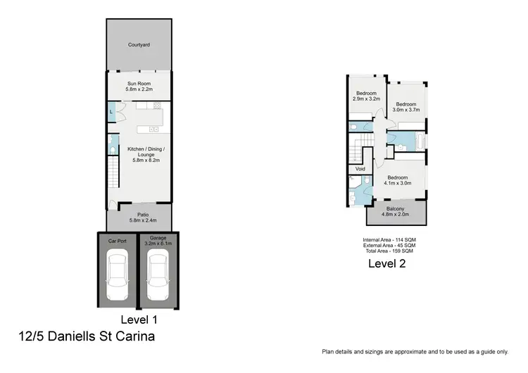 Floorplan of Homely townhouse listing, 12/5 Daniells Street, Carina QLD 4152