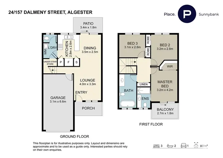 Floorplan of Homely townhouse listing, 24/157 Dalmeny Street, Algester QLD 4115