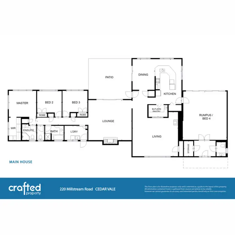 Floorplan of Homely rural property listing, 220 Millstream Road, Cedar Vale QLD 4285
