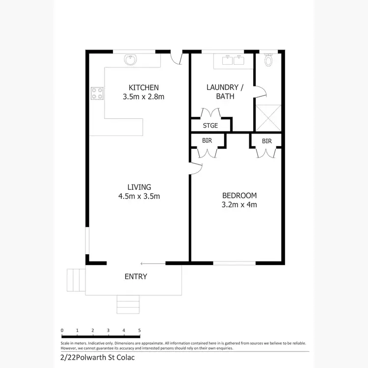 Floorplan of Homely unit listing, 2/22 Polwarth Street, Colac VIC 3250