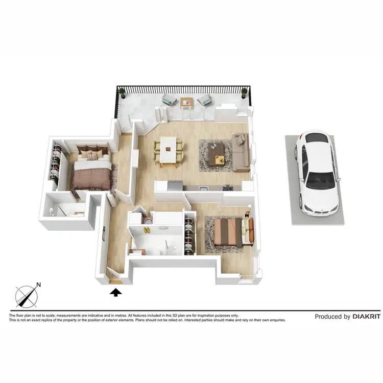 Floorplan of Homely apartment listing, 204/58 Stead Street, South Melbourne VIC 3205