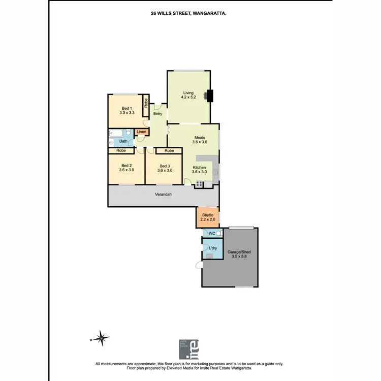 Floorplan of Homely house listing, 26 Wills Street, Wangaratta VIC 3677