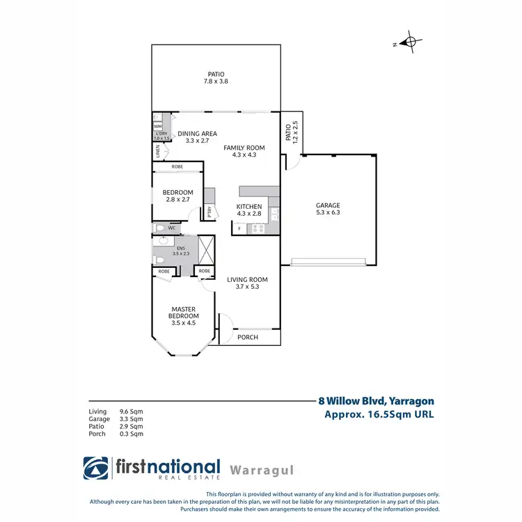 Floorplan of Homely unit listing, 8 Willow Boulevard, Yarragon VIC 3823