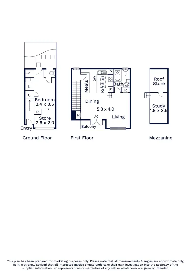 Floorplan of Homely townhouse listing, 12 Bradfield Lane, Kensington VIC 3031