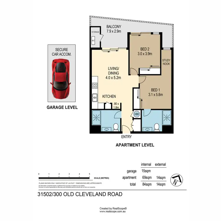 Floorplan of Homely unit listing, 31502/300 Old Cleveland Road, Coorparoo QLD 4151
