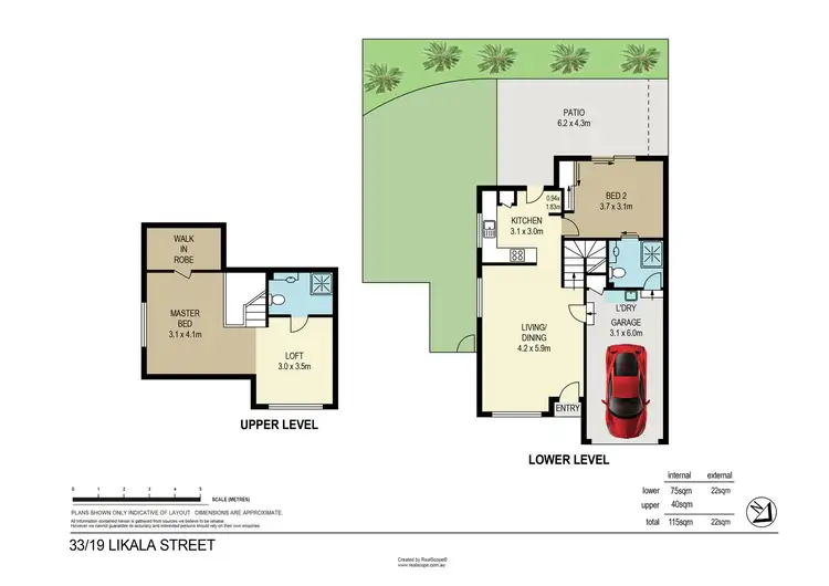 Floorplan of Homely townhouse listing, 33/19 Likala Street, Wishart QLD 4122